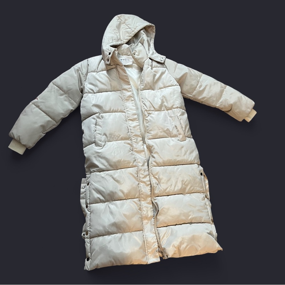 Long Hooded Puffer Coat